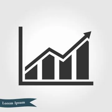 Graph sign symbol. Stock Illustration