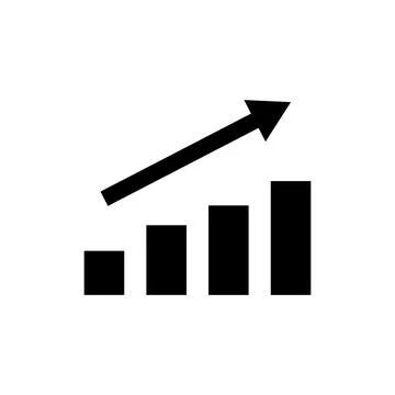 Graph silhouette icon. Simple vector. Stock Illustration