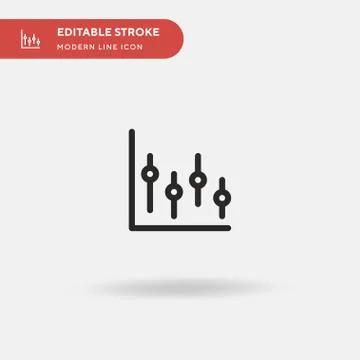 Graph Simple vector icon. Illustration symbol design template for web mobile  스톡 일러스트