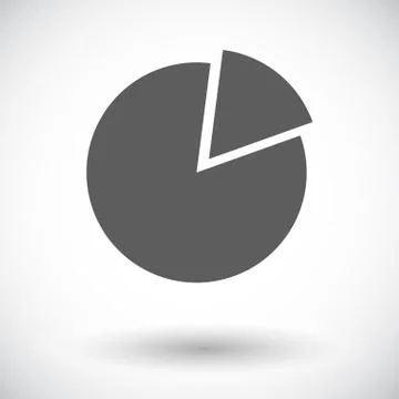 Graph single flat icon Stock Illustration