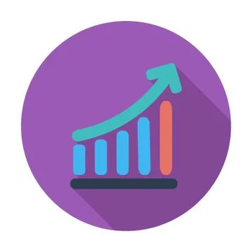 Graph single icon. Stock Illustration