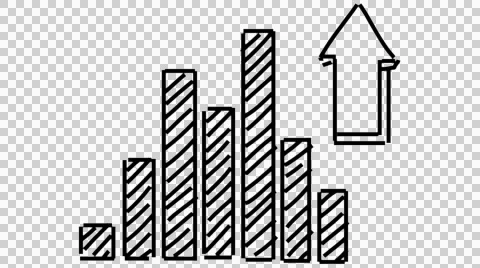 Graph sketch hand drawn illustration animation transparent background Stock Footage 43251990
