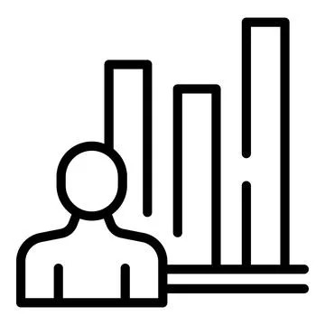 Graph skills icon outline vector. Stress therapy Illustrazione stock