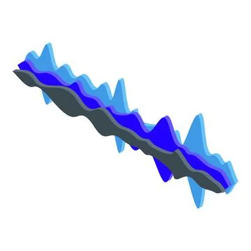 Graph speech recognition icon, isometric style Stock Illustration