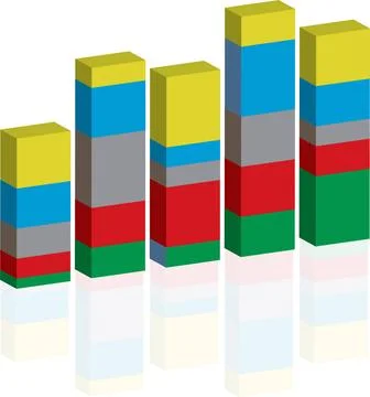 Graph stacked bar three dimensional stacked bar graph Copyright: xZoonar.c... Stock Photos