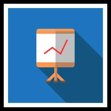 Graph on stand Stock Illustration
