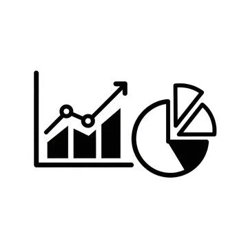 Graph statistics icon set vector Illustrazione stock