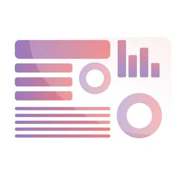 Graph table icon, cartoon style イラスト素材