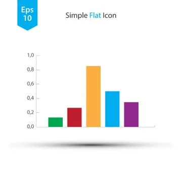 Graph Template. Simple Flat Design Of Bar Chart. Vector Illustration Illustrazione stock