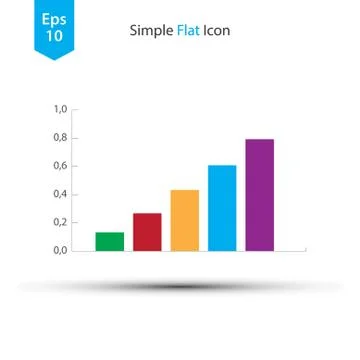 Graph Template. Simple Flat Design Of Bar Chart. Vector Illustration Illustrazione stock