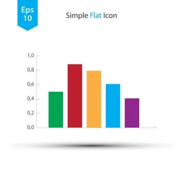 Graph Template. Simple Flat Design Of Bar Chart. Vector Illustration 库存插图