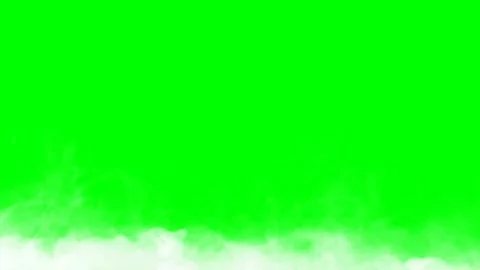 Graph of thick smoke motion. Smoke effect or cloud effect on the green screen. c Stock Footage 131802058