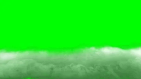 Graph of thick smoke motion. Smoke effect or cloud effect on the green screen. c Stock Footage 131802562