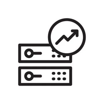 Graph thin line icon Stock Illustration