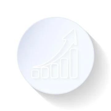 Graph up thin lines icon Stock Illustration
