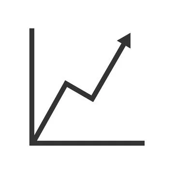 Graph top icon. Business data analysis symbol. Chart progress vector. Illustrazione stock