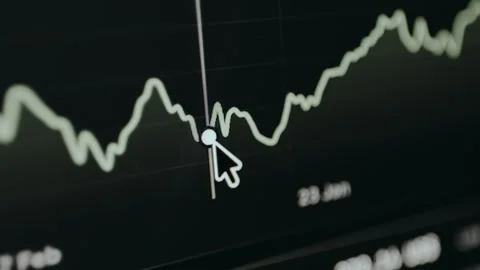 Graph for tracking financial market performance Stock Footage 329764873