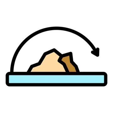 Graph trajectory icon vector flat Illustrazione stock