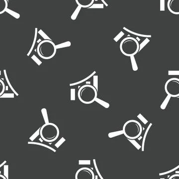 Graph under loupe pattern 스톡 일러스트