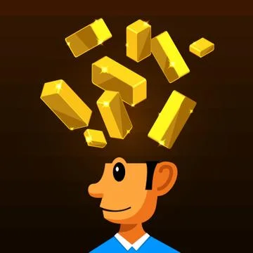 Graph vector element gold .. Stock Illustration