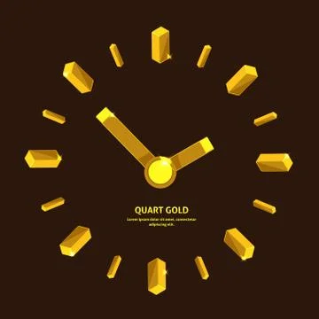 Graph vector element gold time. Stock Illustration