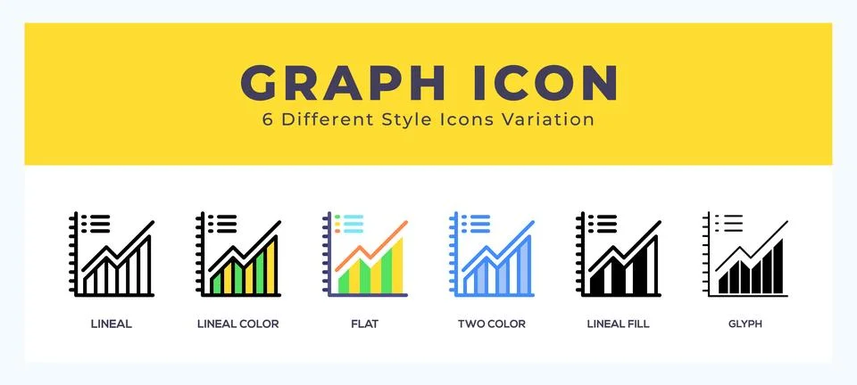 Graph vector icon. with different styles vector illustration. Stock Illustration