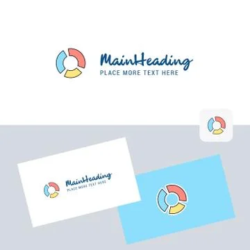Graph  vector logotype with business card template. Elegant corporate identit Stockillustratie