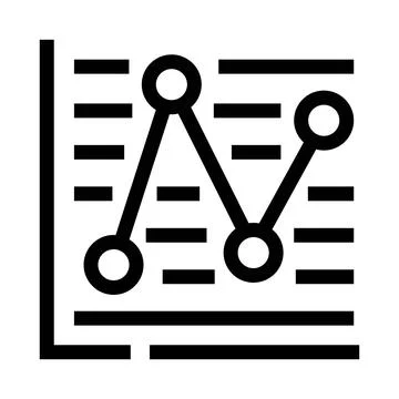 Graph visualizing data analysis and financial report statistics Illustrazione stock