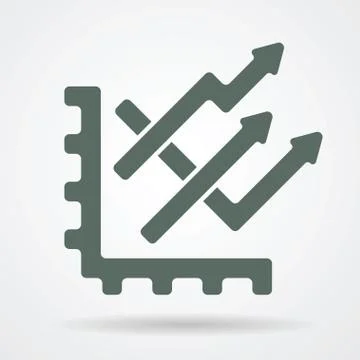 Graph web icon Stock Illustration