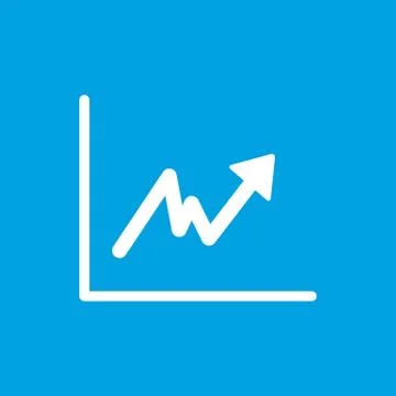 Graph white icon Ilustración de archivo