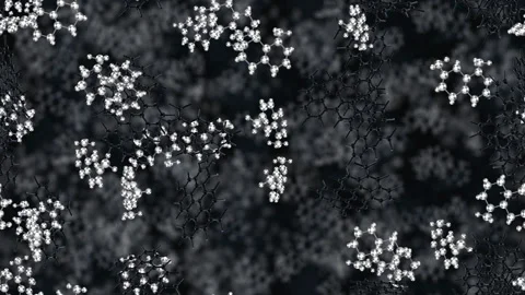 Graphene and asphalt loop tile swirl background. This footage is loopable and Stock Footage 346103670