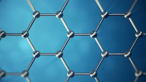 Graphene atom nanostructure loopable animation. Nanotube in form of honeycomb Stock Footage 86174739
