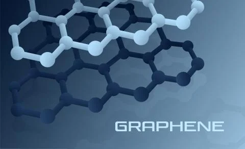 Graphene atomic structure Stock Illustration