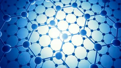 Graphene atomic structure, illustration Stock Illustration