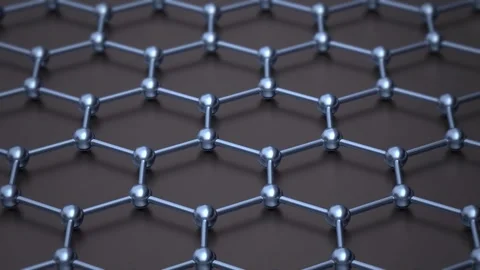 Graphene atomic structure molecular model Stock Footage 345168654