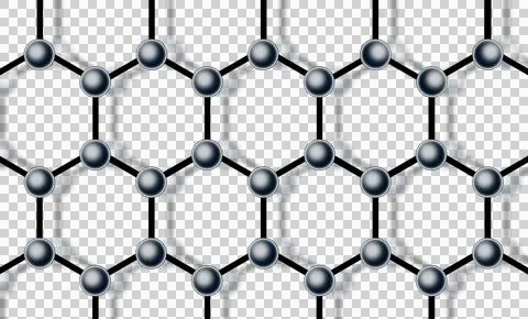 Graphene atomic structure, a single layer of carbon atoms Stock-Illustration