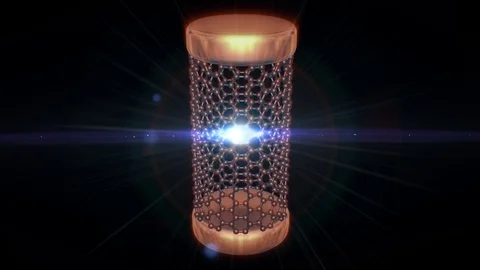 Graphene Battery emetting energy  . 3d animation concept Stock Footage 123729253