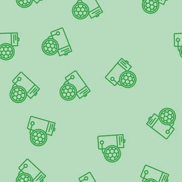 Graphene battery line vector seamless pattern Stock Illustration