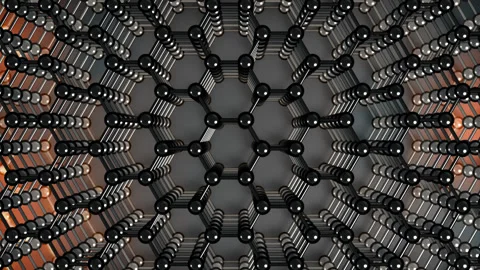 Graphene Heat Conductivity Stack Horizontal loop Metal. This nano technology 3D Stock Footage 342869177