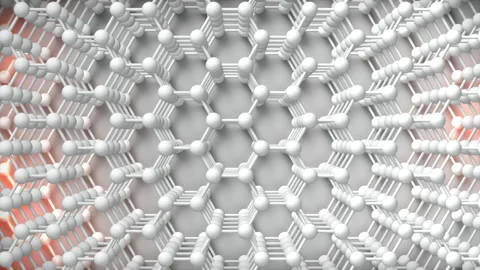 Graphene Heat Dispersion Stack Horizontal loop Grey. This nano technology 3D Stock Footage 342578629