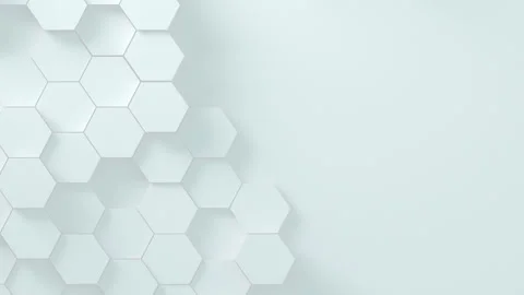 Graphene hexagon medical engineering background stepped loop Light. Great Stock Footage 340991651