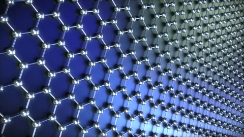 Graphene hexagon tech background loop Light Blue. Great backgound to Stock Footage 340594781