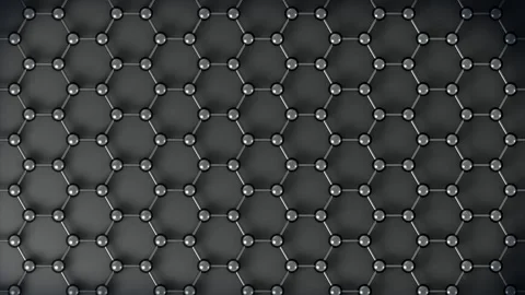 Graphene Honeycomb Structure tech nano loop Vertical Metal. This nano Stock Footage 341105716