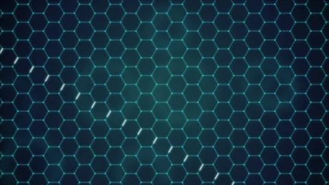 Graphene lattice glowing pulse seamless loop motion background Stock Footage 345075685