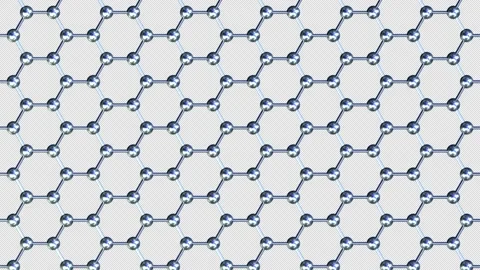 Graphene Lattice Nano Tech hexagon loop Vertical with an alpha channel Chrome Видео 345728692