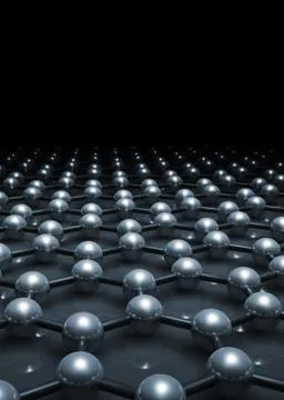 Graphene layer molecular model 3 d Stock Illustration
