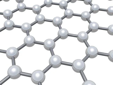 Graphene layer structure molecular model Illustrazione stock