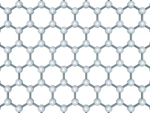 Graphene layer structure, top view isolated Stock Illustration