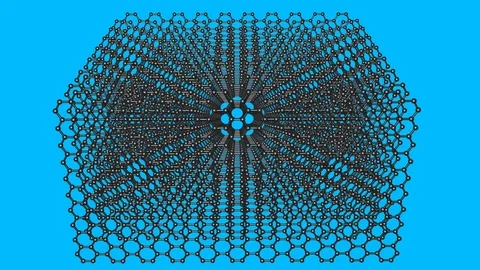 Graphene layering , stacking . 3d animation Stock Footage 123692064