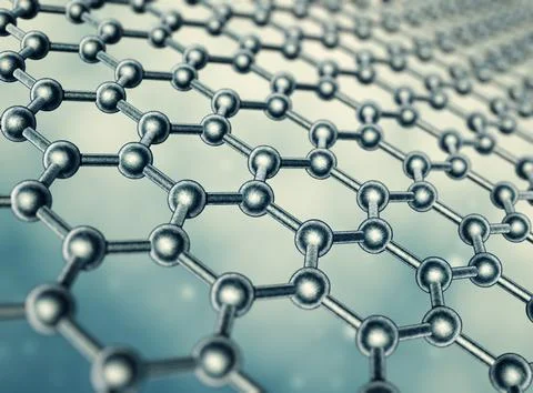 Graphene molecular structure Stock Photos